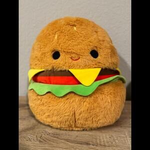Squishmallow Fuzzamallow 12 Inch “Carl the Cheeseburger” Soft Fuzzy Food Plush